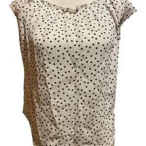 Lauren Conrad Size XS Femme Pretty polka dot blouse classic timeless Office Work